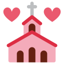 پیش‌نمایش فایل wedding-destination-romance-building-emoj-symbol از پک سفر و مکان های توئیجی