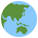 پیش‌نمایش فایل globe-showing-asia-australia-earth از پک حیوان و طبیعت