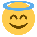 پیش‌نمایش فایل angel-face-fairy-tale-fantasy-halo-innocent-smile-emoji-happy از پک صورتک های خندان و مردم