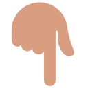 پیش‌نمایش فایل backhand-down-finger-hand-index-medium-light-skin-tone-point از پک صورتک های خندان و مردم