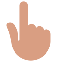 پیش‌نمایش فایل backhand-finger-hand-index-medium-light-skin-tone-point-up از پک صورتک های خندان و مردم