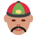 پیش‌نمایش فایل boy-kid-man-with-chinese-cap-mustache از پک صورتک های خندان و مردم