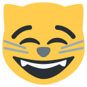 پیش‌نمایش فایل cat-eye-face-grin-smile-emoji از پک صورتک های خندان و مردم