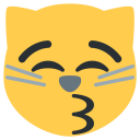 پیش‌نمایش فایل cat-eye-face-kiss-emoji از پک صورتک های خندان و مردم
