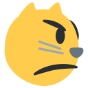 پیش‌نمایش فایل cat-face-angry-emoji از پک صورتک های خندان و مردم