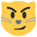 پیش‌نمایش فایل cat-face-ironic-smile-wry-emoji از پک صورتک های خندان و مردم