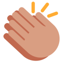 پیش‌نمایش فایل clap-hand-medium-skin-tone از پک صورتک های خندان و مردم