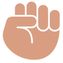 پیش‌نمایش فایل clenched-fist-hand-medium-light-skin-tone-punch از پک صورتک های خندان و مردم