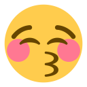 پیش‌نمایش فایل closed-eye-face-kiss-emoji-love از پک صورتک های خندان و مردم