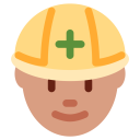 پیش‌نمایش فایل construction-hat-light-skin-tone-worker از پک صورتک های خندان و مردم