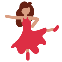 پیش‌نمایش فایل dancing-medium-dark-skin-tone-woman از پک صورتک های خندان و مردم