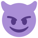 پیش‌نمایش فایل face-fairy-tale-fantasy-horns-smile-emoji-devil از پک صورتک های خندان و مردم