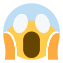 پیش‌نمایش فایل face-fear-fearful-munch-scared-scream-emoji از پک صورتک های خندان و مردم