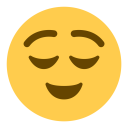 پیش‌نمایش فایل face-relieved-satisfied-emoji از پک صورتک های خندان و مردم