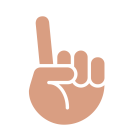 پیش‌نمایش فایل finger-hand-index-medium-skin-tone-point-up از پک صورتک های خندان و مردم