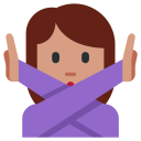 پیش‌نمایش فایل forbidden-gesture-hand-medium-skin-tone-no-not-prohibited-person-lady-woman از پک صورتک های خندان و مردم