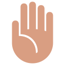 پیش‌نمایش فایل fronthand-medium-skin-tone-raised-palm از پک صورتک های خندان و مردم