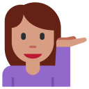 پیش‌نمایش فایل hand-help-information-medium-skin-tone-sassy-tipping-person-lady-woman از پک صورتک های خندان و مردم