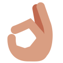 پیش‌نمایش فایل hand-medium-skin-tone-ok-cool-good از پک صورتک های خندان و مردم