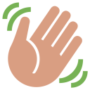 پیش‌نمایش فایل hand-medium-skin-tone-wave-waving از پک صورتک های خندان و مردم