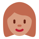 پیش‌نمایش فایل medium-skin-tone-woman-lady از پک صورتک های خندان و مردم