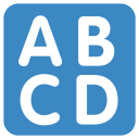 پیش‌نمایش فایل abcd-input-latin-letters-uppercase از پک نمادها