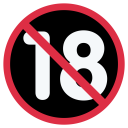 پیش‌نمایش فایل age-restriction-eighteen-forbidden-no-not-prohibited-underage-under از پک نمادها