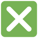 پیش‌نمایش فایل cross-mark-button-square از پک نمادها