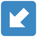 پیش‌نمایش فایل down-left-arrow-direction-intercardinal-southwest از پک نمادها