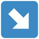 پیش‌نمایش فایل down-right-arrow-direction-intercardinal-southeast از پک نمادها