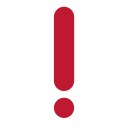 پیش‌نمایش فایل exclamation-mark-outlined-punctuation-red از پک نمادها
