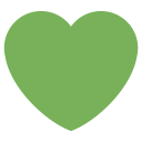 پیش‌نمایش فایل heart-like-love-green از پک نمادها