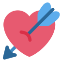 پیش‌نمایش فایل heart-with-arrow-cupid از پک نمادها