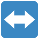 پیش‌نمایش فایل left-right-arrow-path-direction-stretch از پک نمادها