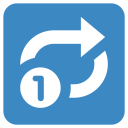 پیش‌نمایش فایل repeat-single-button-arrow-clockwise از پک نمادها