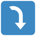 پیش‌نمایش فایل right-arrow-curving-down از پک نمادها