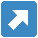 پیش‌نمایش فایل up-right-arrow-direction-intercardinal-northeast از پک نمادها