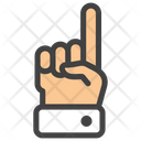 پیش‌نمایش فایل raised-finger-1585308 از پک آیکون‌های ایموجی