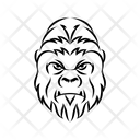 پیش‌نمایش فایل gorilla-head-1596847 از پک شخصیت‌های حیوانی
