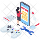 پیش‌نمایش فایل mobile-game-development-2040547 از پک کسب‌وکار و مالی ایزومتریک