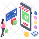 پیش‌نمایش فایل mobile-phone-shopping-2040564 از پک کسب‌وکار و مالی ایزومتریک