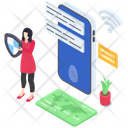 پیش‌نمایش فایل secure-mobile-payment-2040537 از پک کسب‌وکار و مالی ایزومتریک