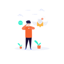 پیش‌نمایش فایل man-using-communication-tools-1886534 از پک تصویرسازی مدرن تخت