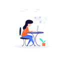 پیش‌نمایش فایل businesswoman-globally-communicate-using-laptop-1886588 از پک تصویرسازی مفهومی