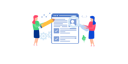 پیش‌نمایش فایل concept-of-blog-writing-and-information-searching-1886612 از پک تصویرسازی مدرن تخت نسخه ۲