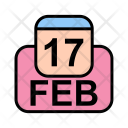 پیش‌نمایش فایل february-45 از پک تقویم کسب و کار 2017 خطی پر