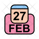 پیش‌نمایش فایل february-52 از پک تقویم کسب و کار 2017 خطی پر
