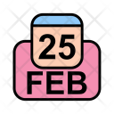 پیش‌نمایش فایل february-53 از پک تقویم کسب و کار 2017 خطی پر