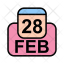 پیش‌نمایش فایل february-55 از پک تقویم کسب و کار 2017 خطی پر