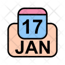 پیش‌نمایش فایل january-71 از پک تقویم کسب و کار 2017 خطی پر